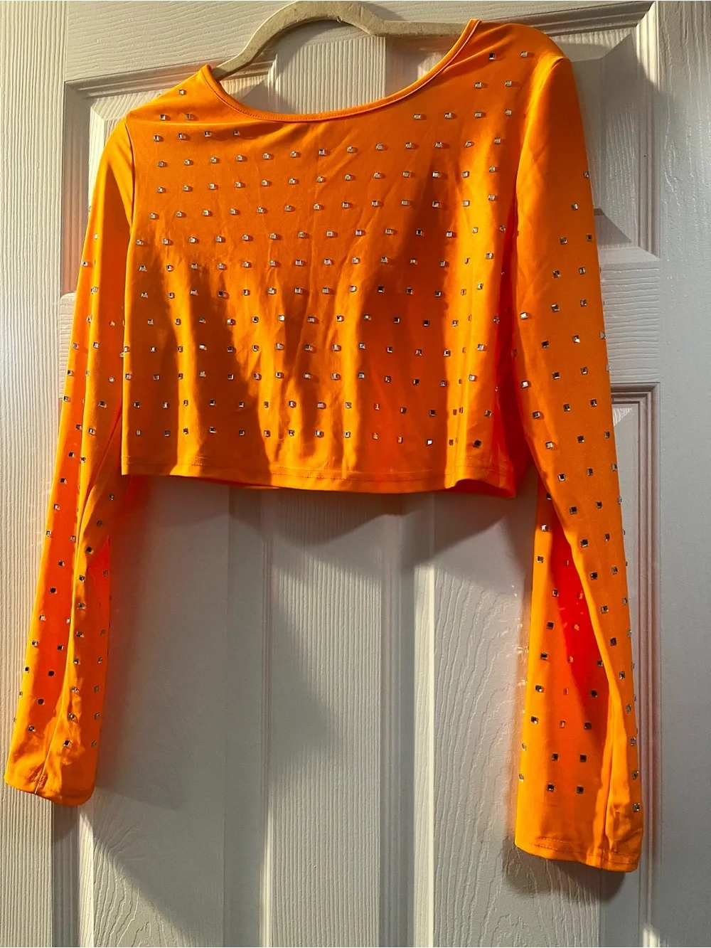 New! Rhinestone Crop Top - Picture 4 of 4